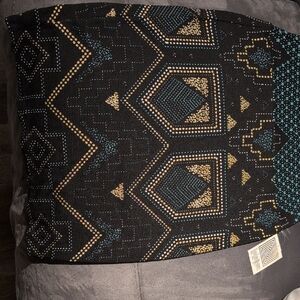 Black and Gold Geometric Skirt